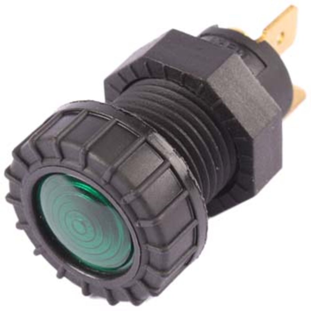 Indikatorlampa grön LED Ø17 mm