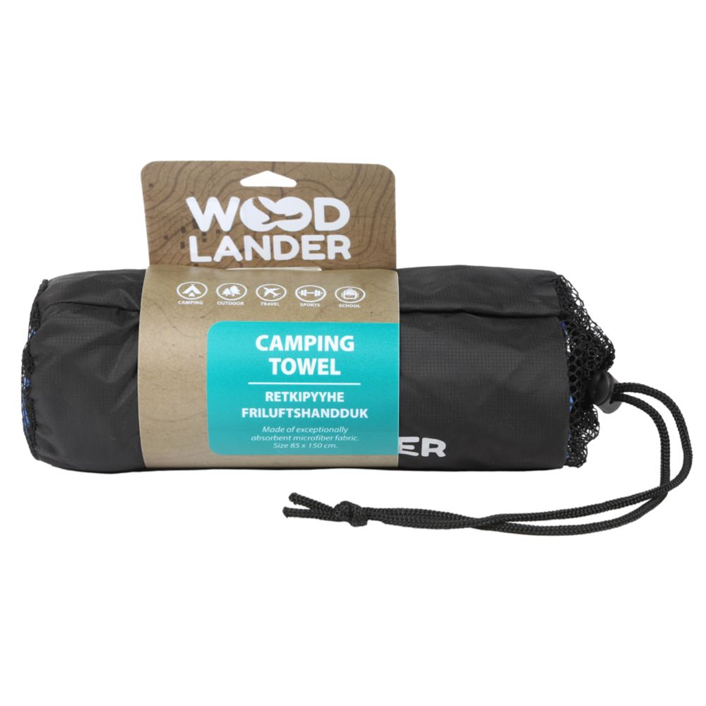 Woodlander retkipyyhe 85 x 150 cm sininen