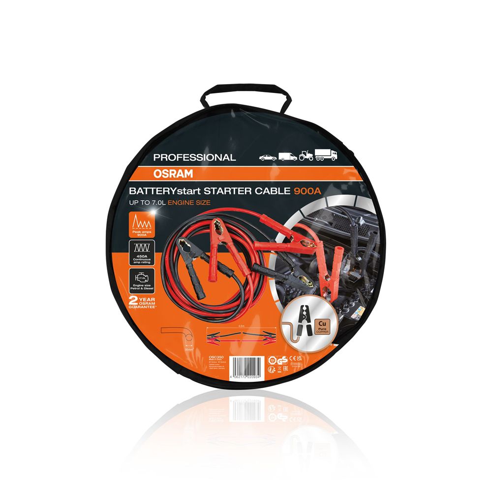 Osram apukäynnistyskaapelit 4,5 m / 35 mm² / 900A