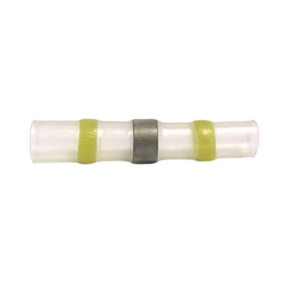 Skarvhylsa med krympslang i tenn, gul, 10 st.