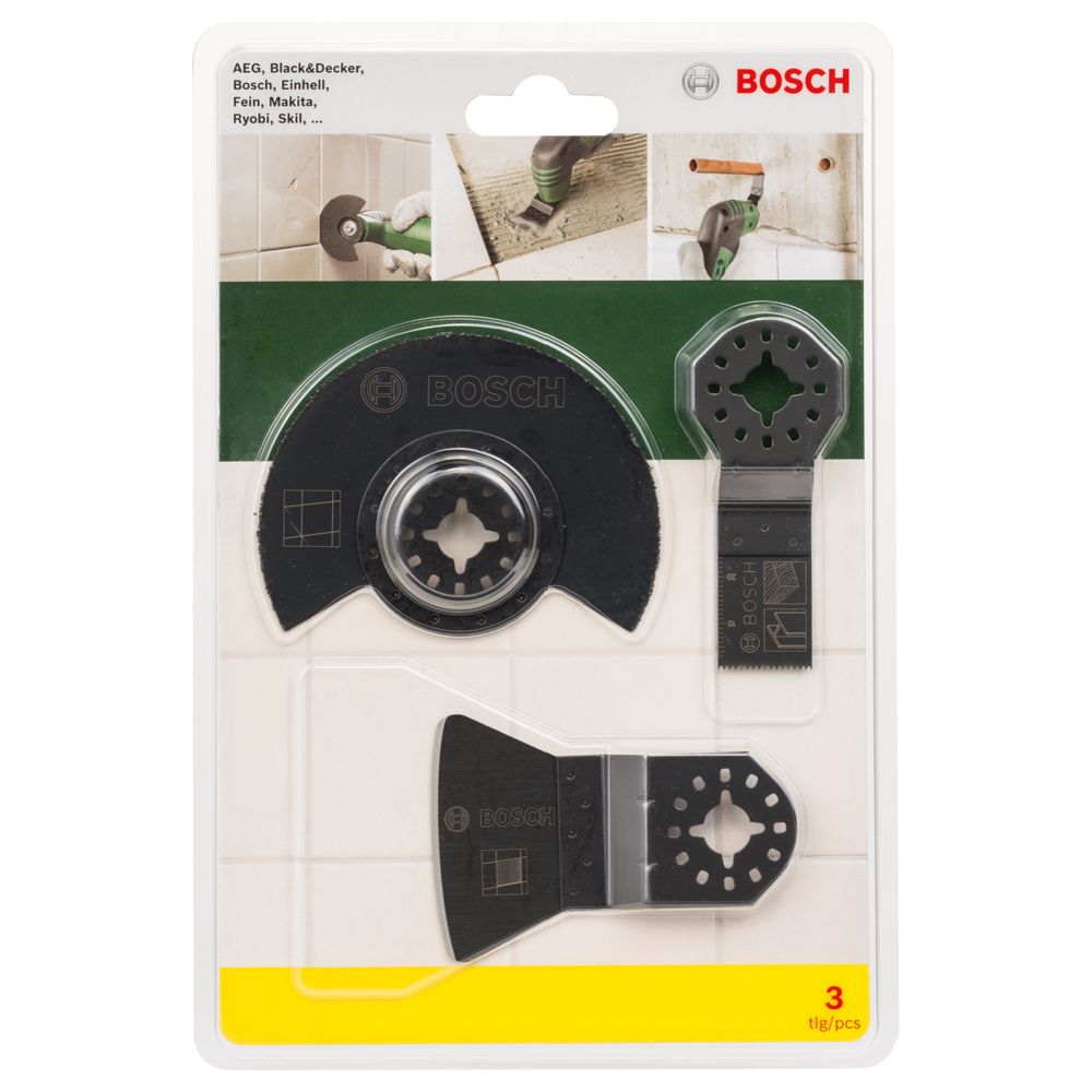 Bosch Starlock-aloituspaketti laatoitustöihin monitoimityökaluille, 3 osaa