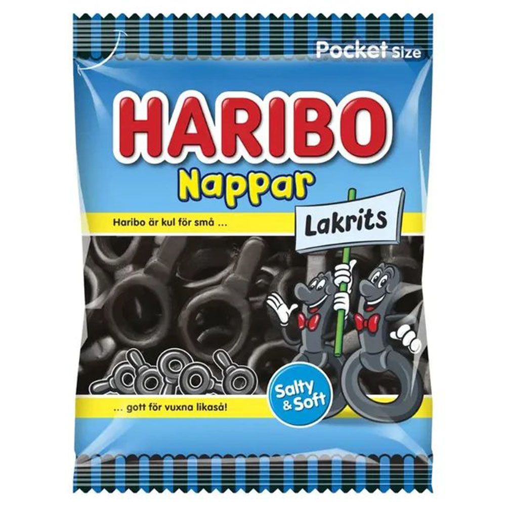 Haribo nappar lakrits 80 g