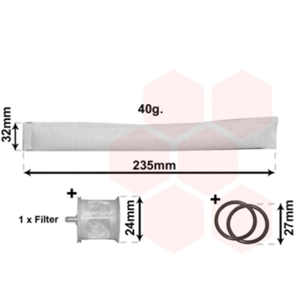 Ilmastointilaitteen kuivain 30-00770
