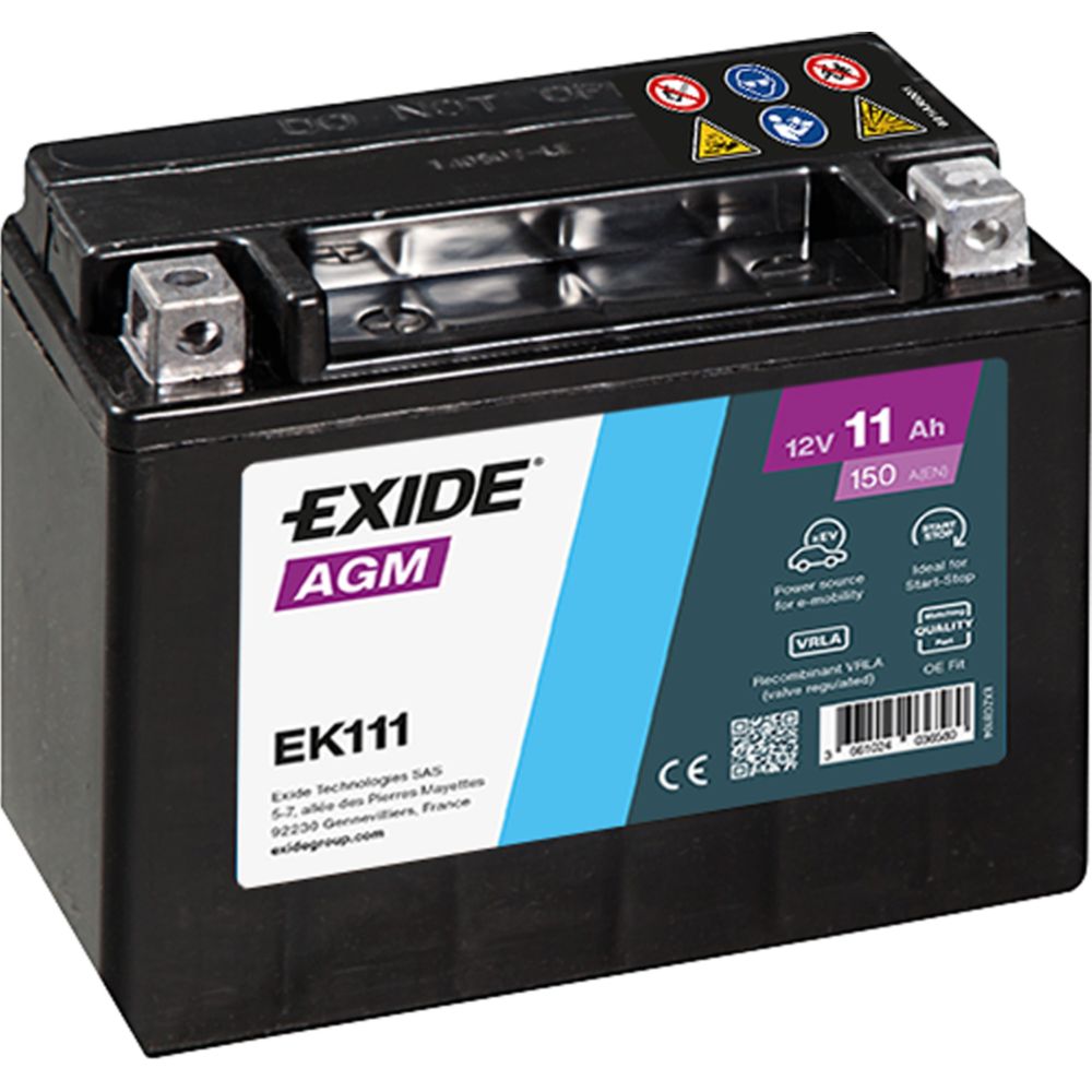 Exide EK111 11 Ah/150 A batteri L150 x B90 x H130