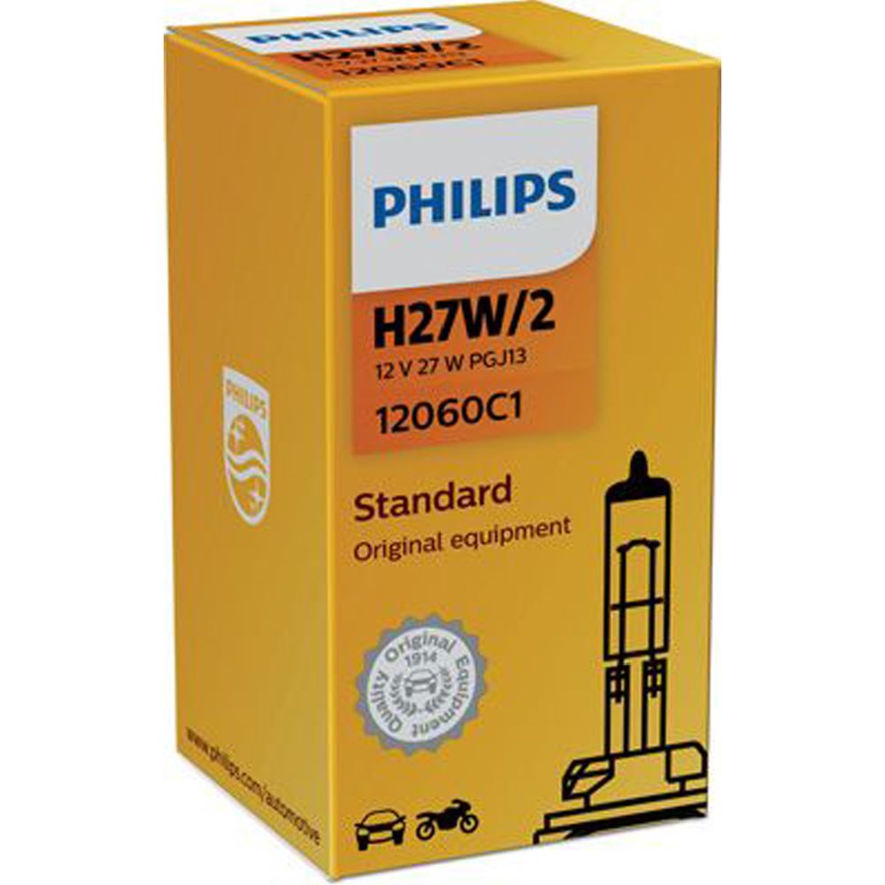 Philips H27W/2 lampa 12 V/27 W dimljus 90°-vinkel
