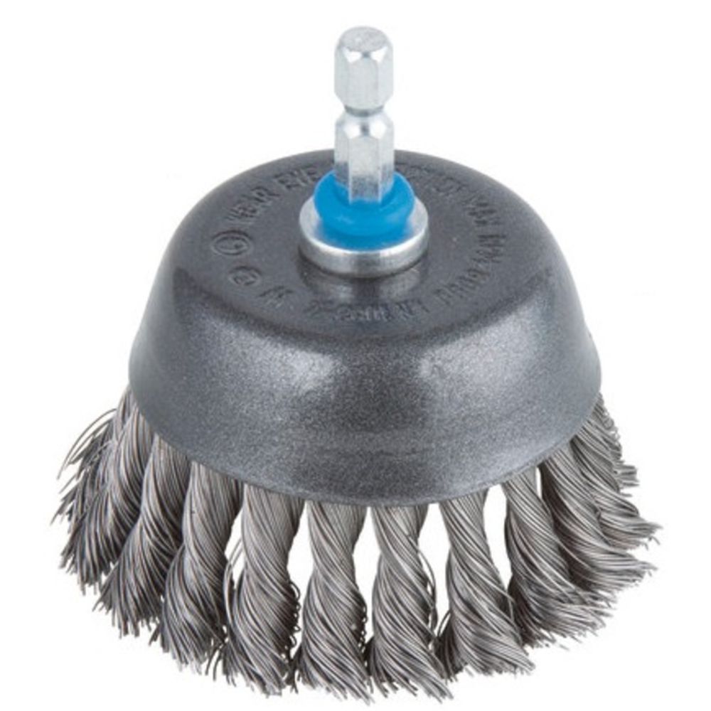 Wolfcraft® Flätad koppstålborste 75 mm