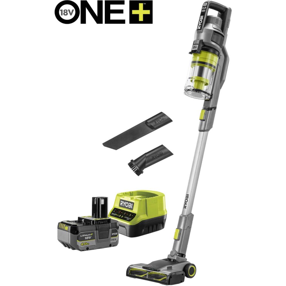 Ryobi ONE+ skaftdammsugare RSVS18-1C40G (4.0 Ah)