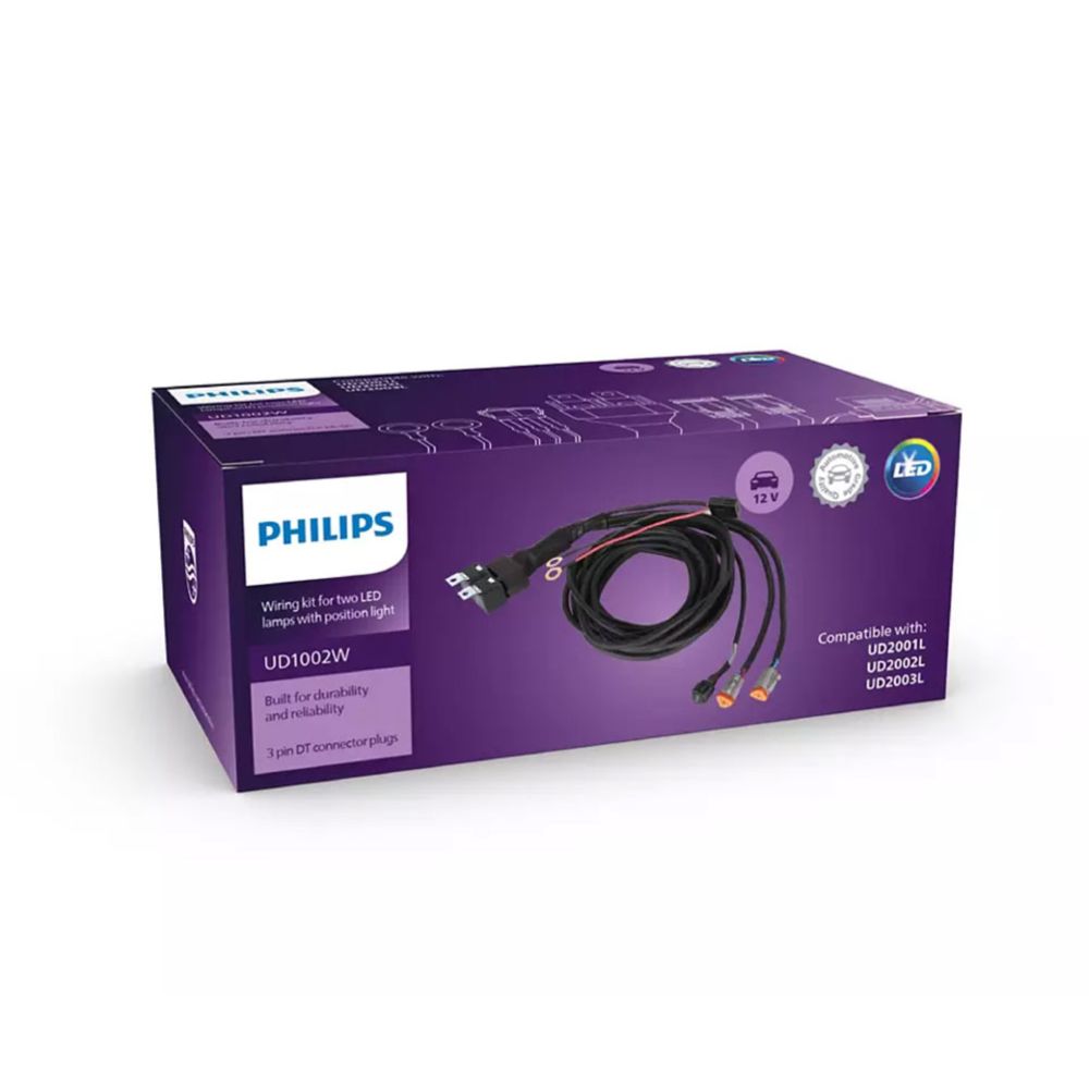 Philips Ultinon Drive UD1002W lisävalojen johtosarja 2 x Deutsch DT-3 liitin