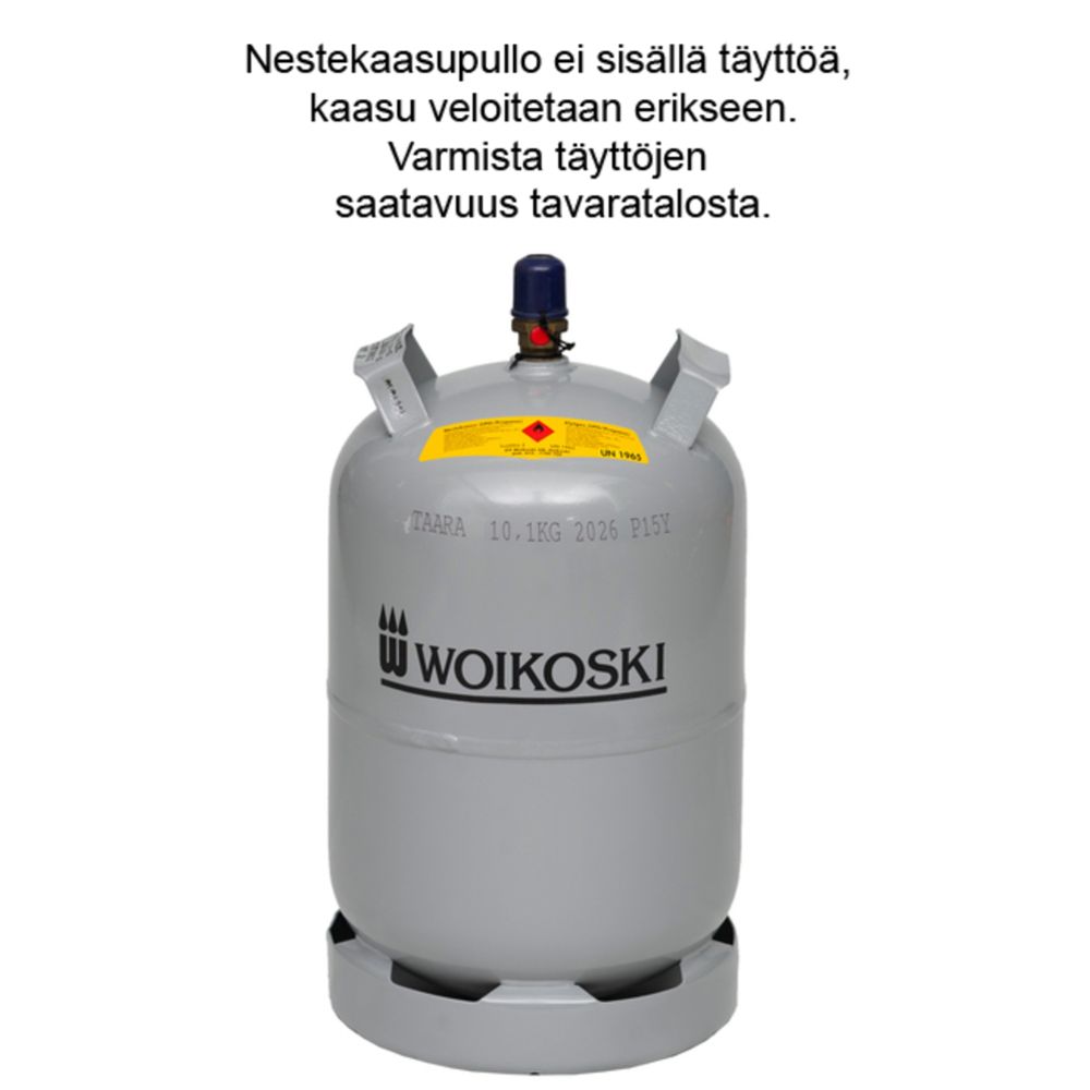 Woikoski nestekaasu 11 kg KUORI (teräspullo, painoventtiili)