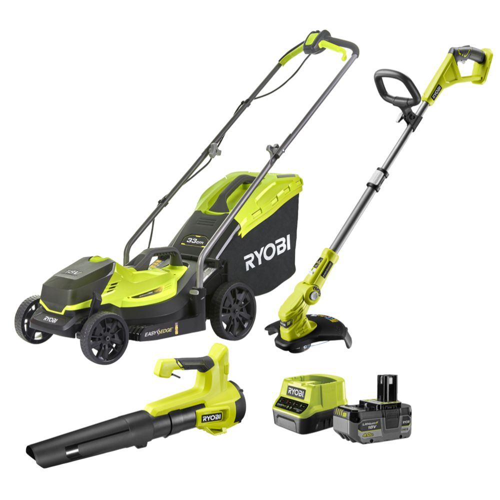 Ryobi ONE+ akkupuutarhakonesetti OLM1833LT32BLB (4,0 Ah)