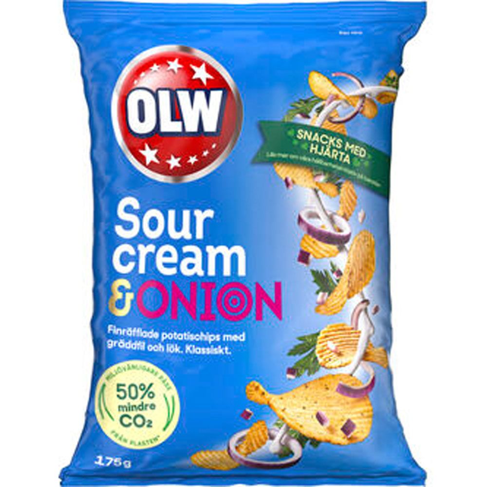 Olw sourcream & onion 175 g