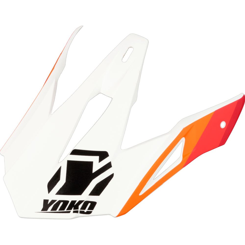 Yoko Two skärm till crosshjälm vit/svart/röd/orange