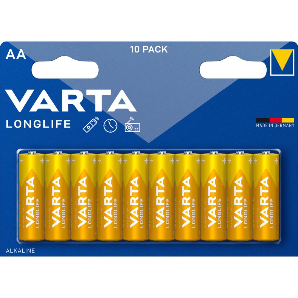 VARTA Longlife AA batteri 10 st.