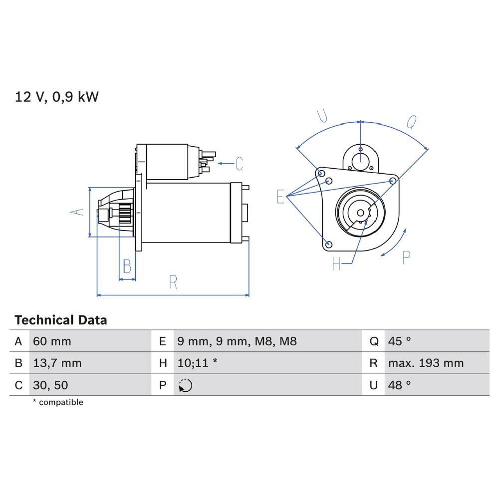 Startmotor 77-46079