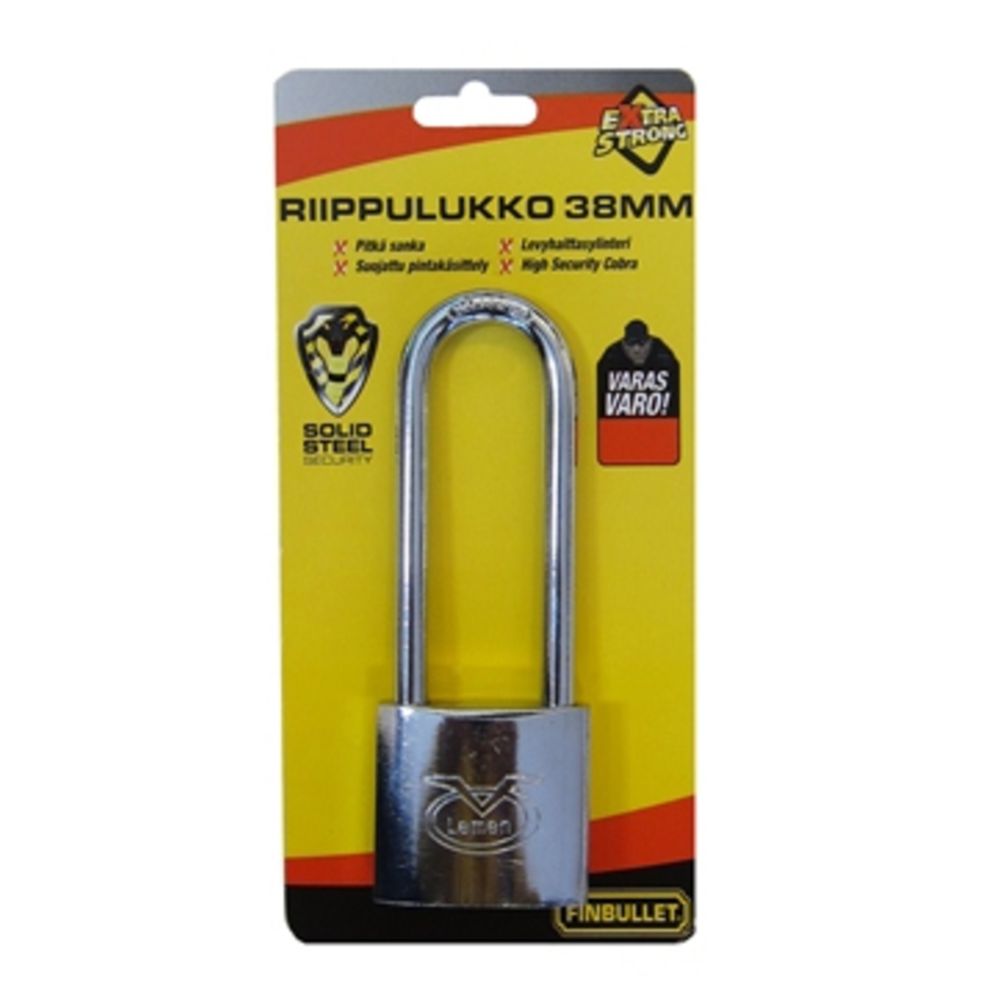 Riippulukko pitkäsankainen 38 mm