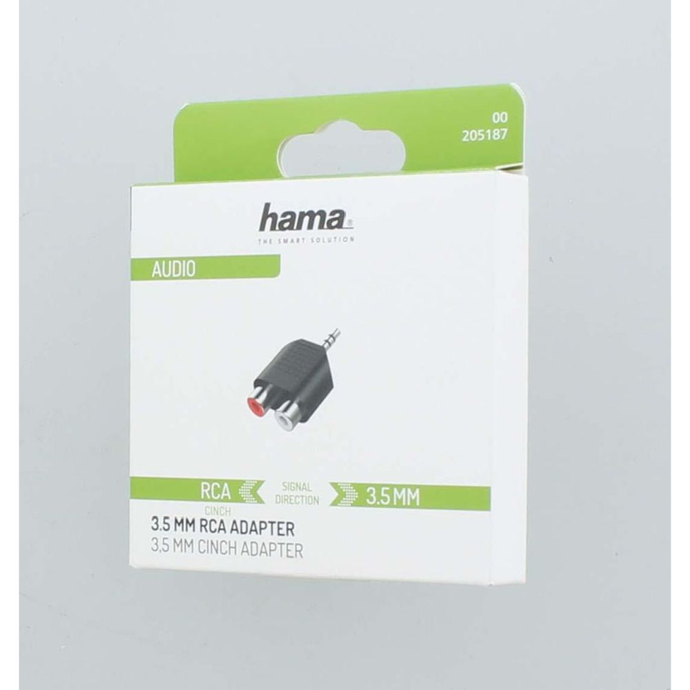 Hama Audioadapteri, 3,5 mm uros - 2 x RCA naaras