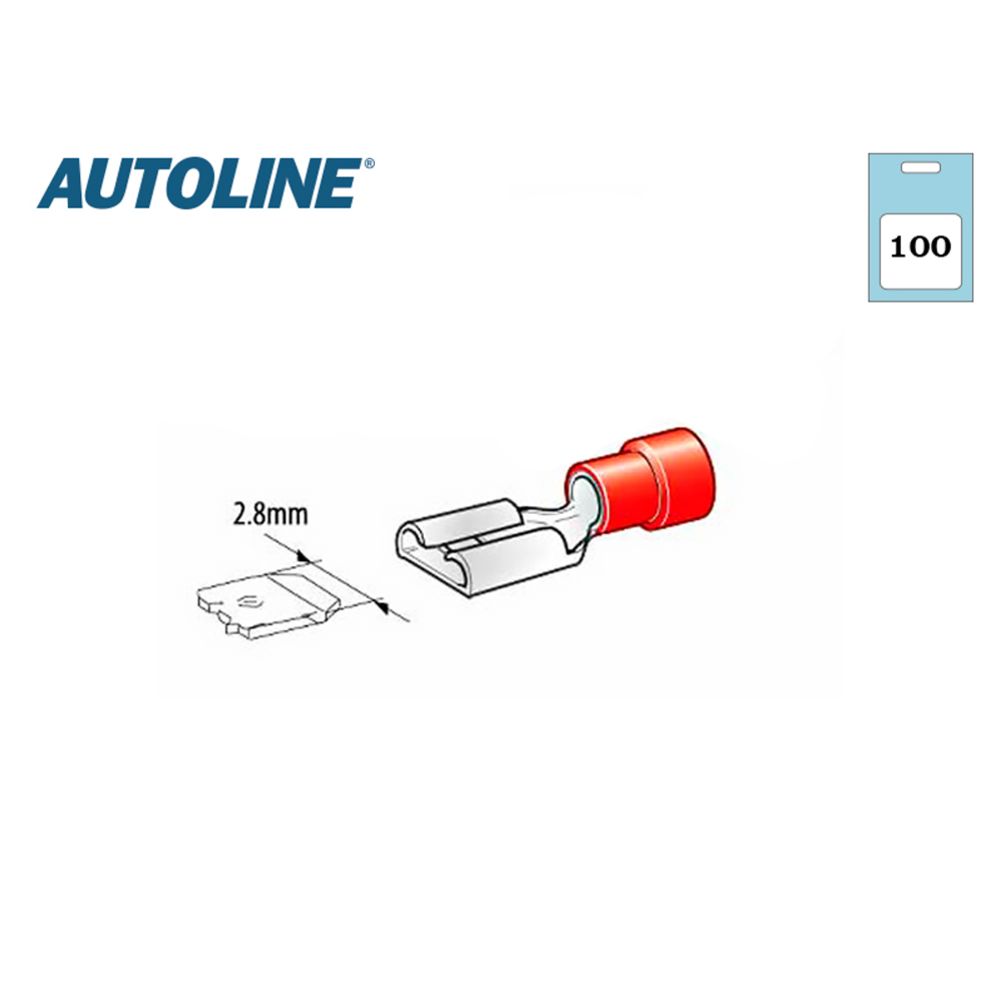 Lattaliitin 2,8mm naaras punainen 100kpl