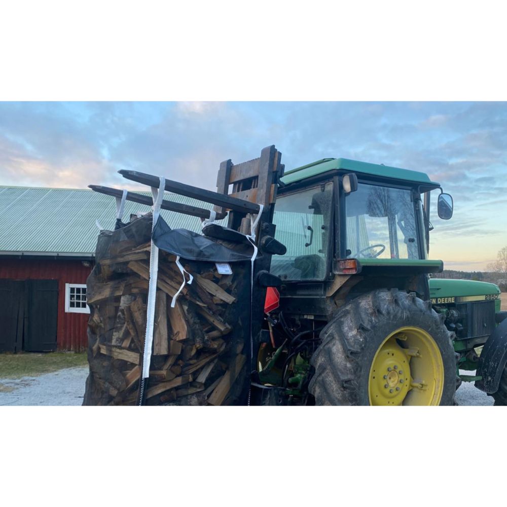 Vedsäck med överdrag extra stark 1 m³