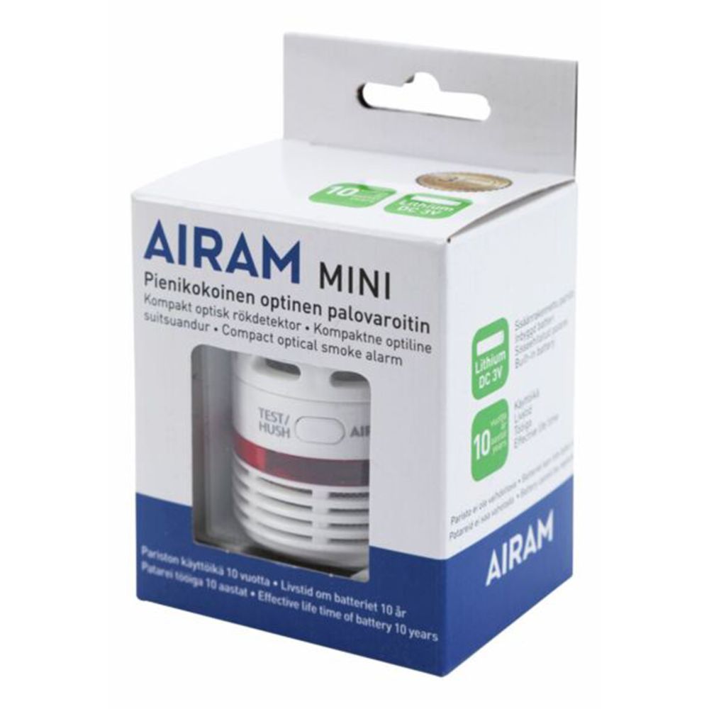 Airam Mini optisk brandvarnare med 10-års batteri