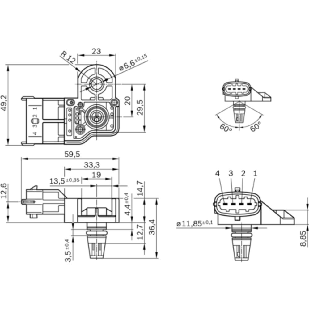 Sensor, laddtryck 28-00080