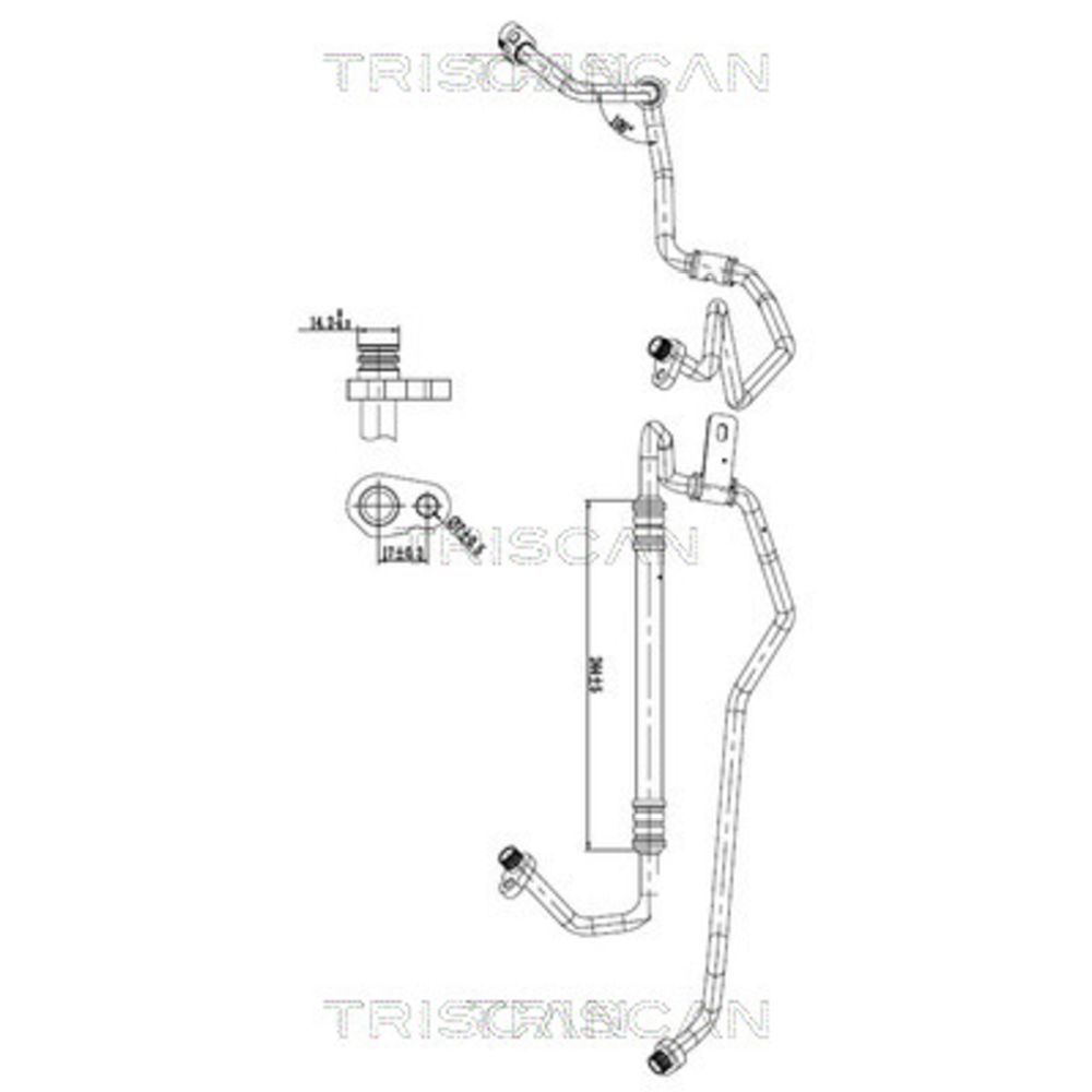 Varibelttrycksledning, klimatanläggning 30-05655