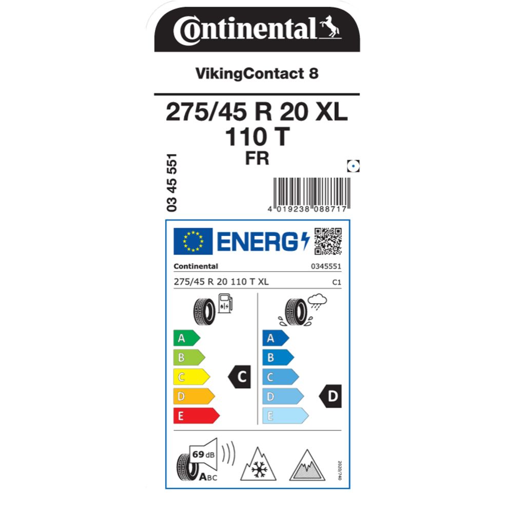 Continental VikingContact 8 275/45 R20 110T XL kitkarengas