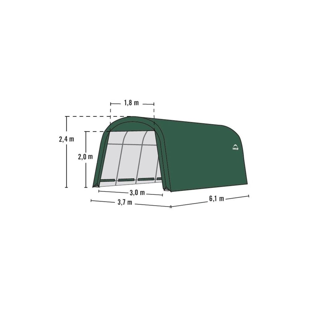 ShelterLogic autotelk, 6,1 x 3,7 x 2,4 m