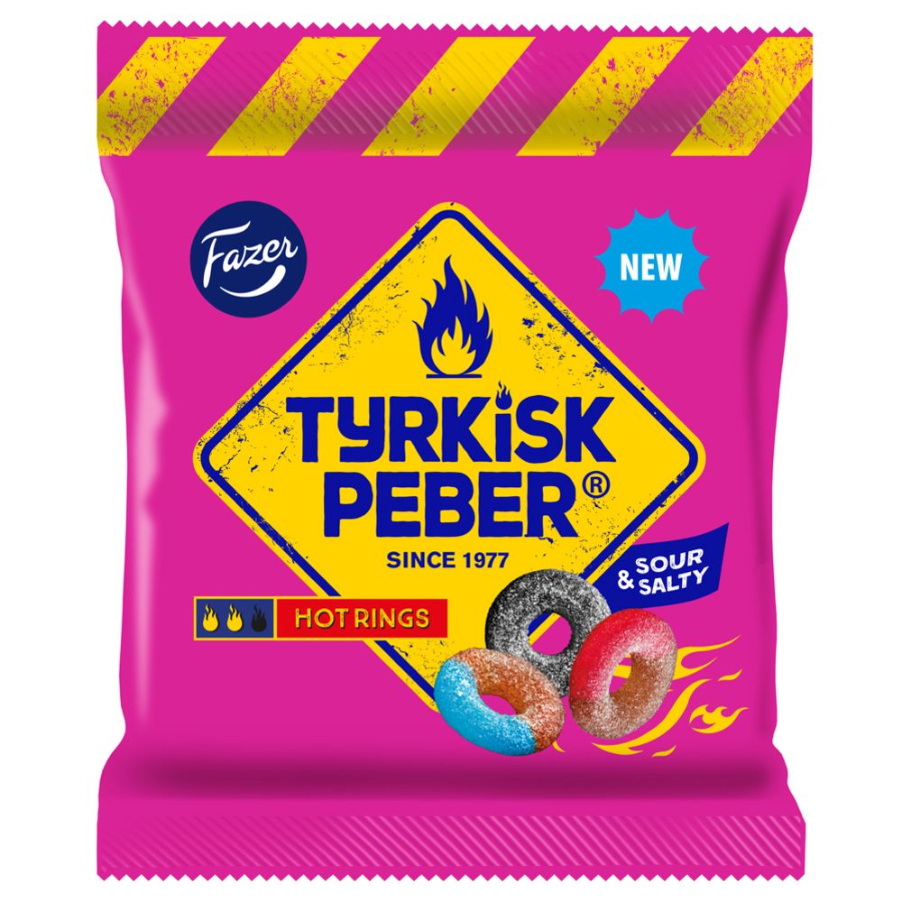 Fazer Tyrkisk Peber Hot Rings karkkipussi 150 g