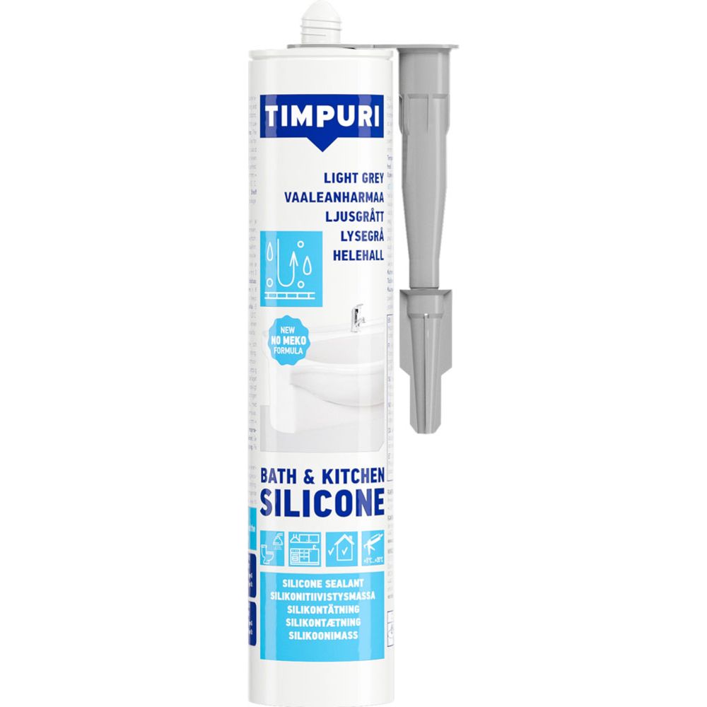 Timpuri Bath & Kitchen saniteettisilikoni vaaleanharmaa 310 ml