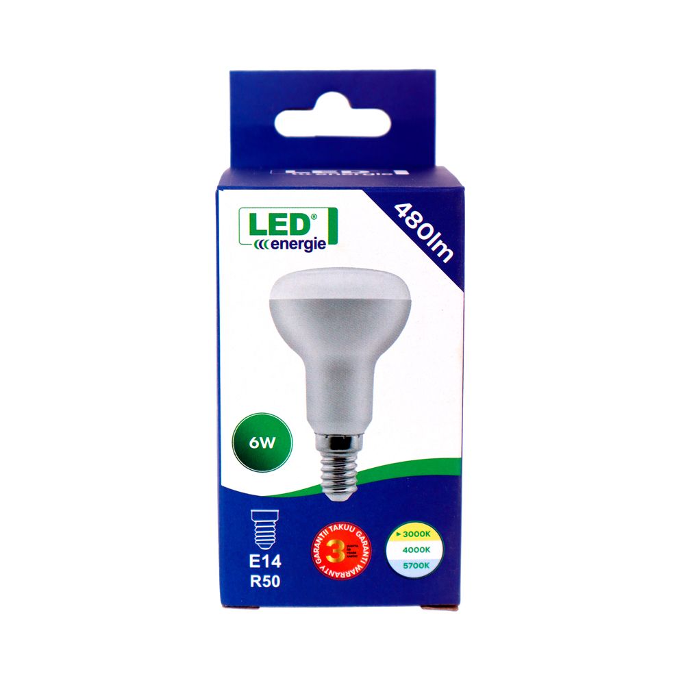LED-kohtvalgusti, E14, 6 W, 3000 K, 480 lm
