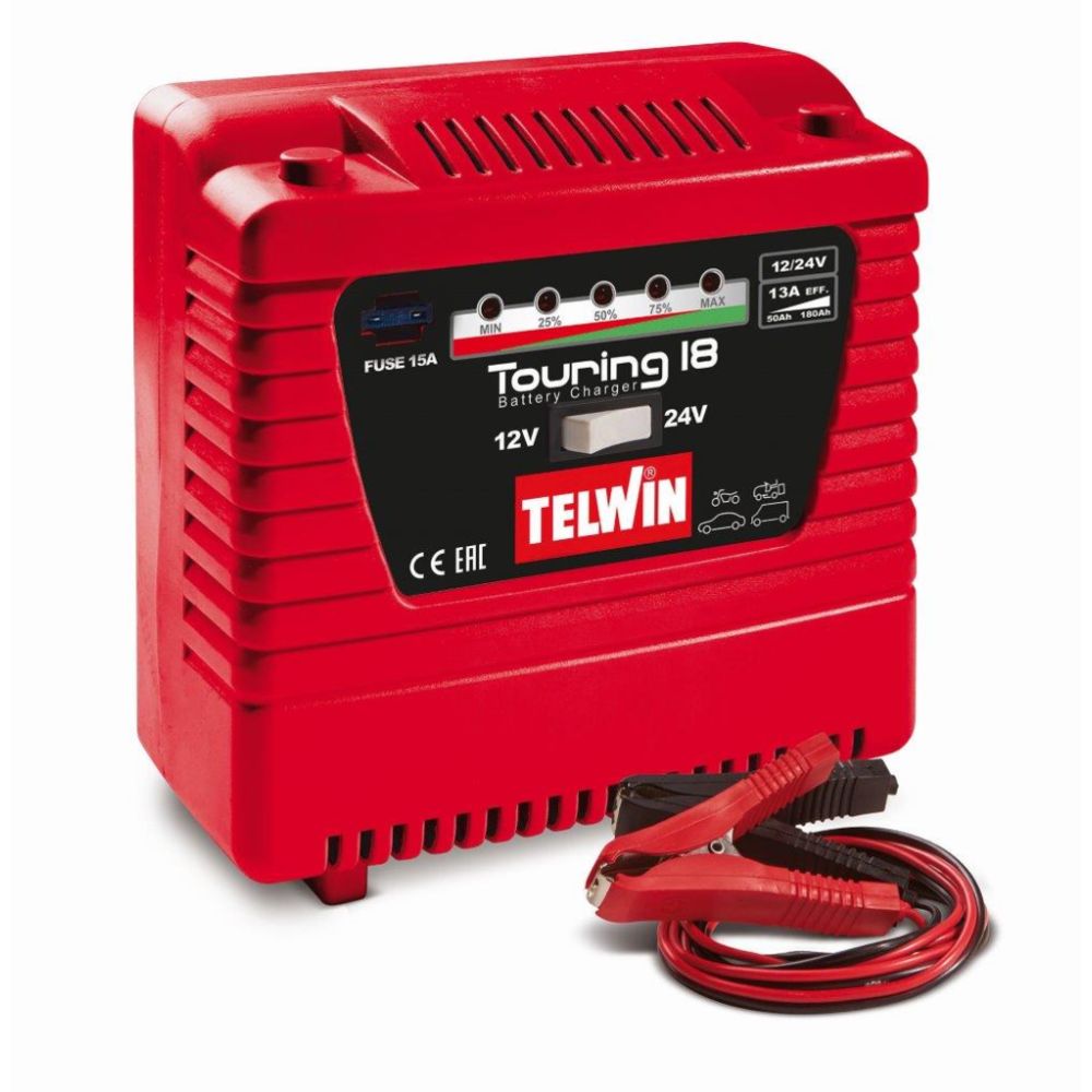 Telwin Touring 18 batteriladdare 12–24 V 8–15 A