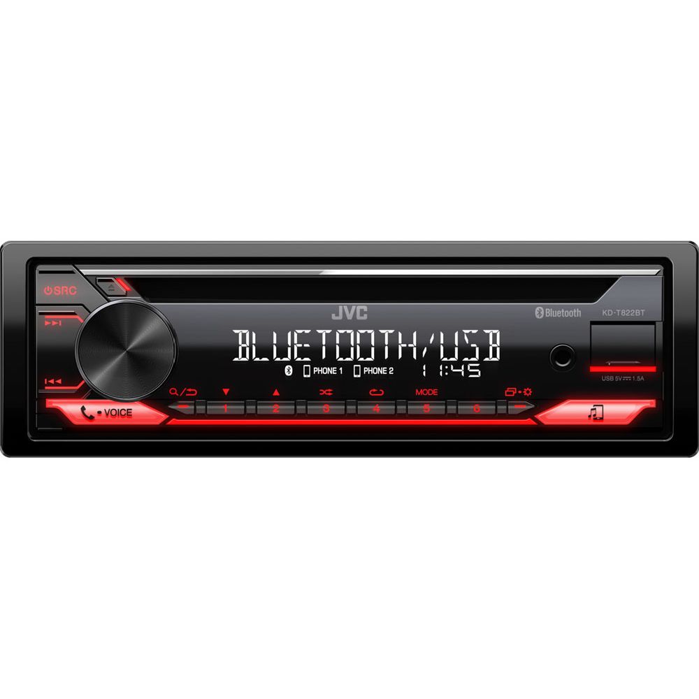 JVC KD-T822BT 1-DIN autosoitin