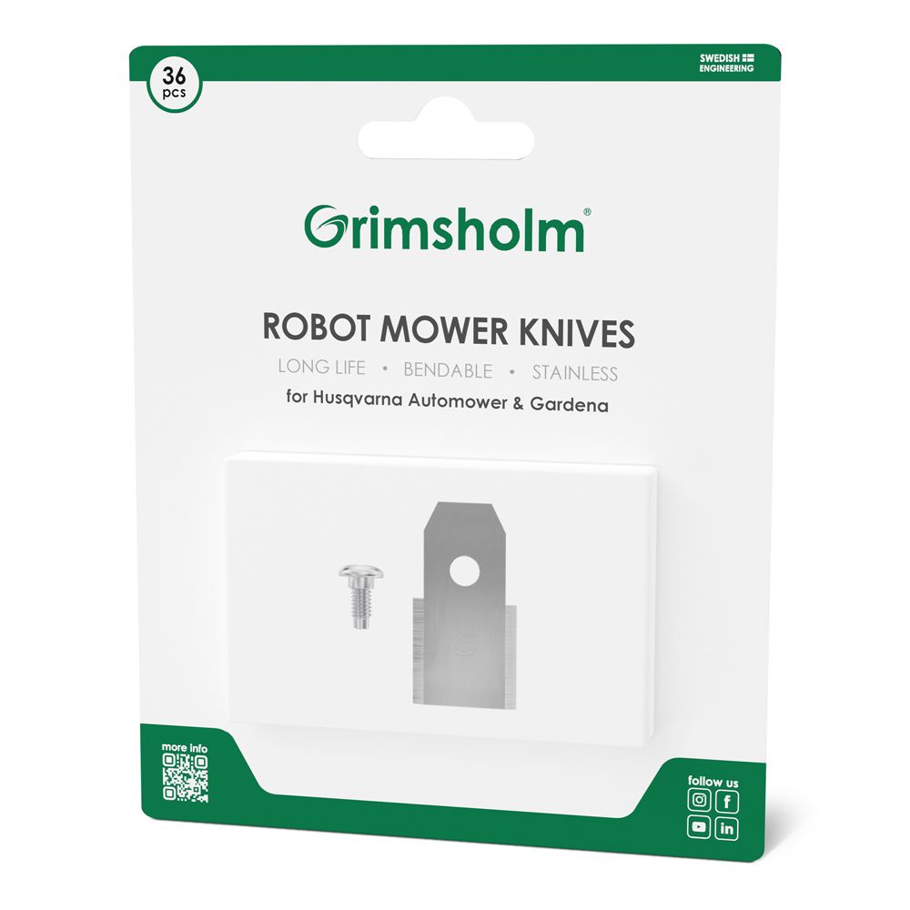 Grimsholm Green kniv till robotgräsklippare Husqvarna/Gardena/McCulloch, 36 st.
