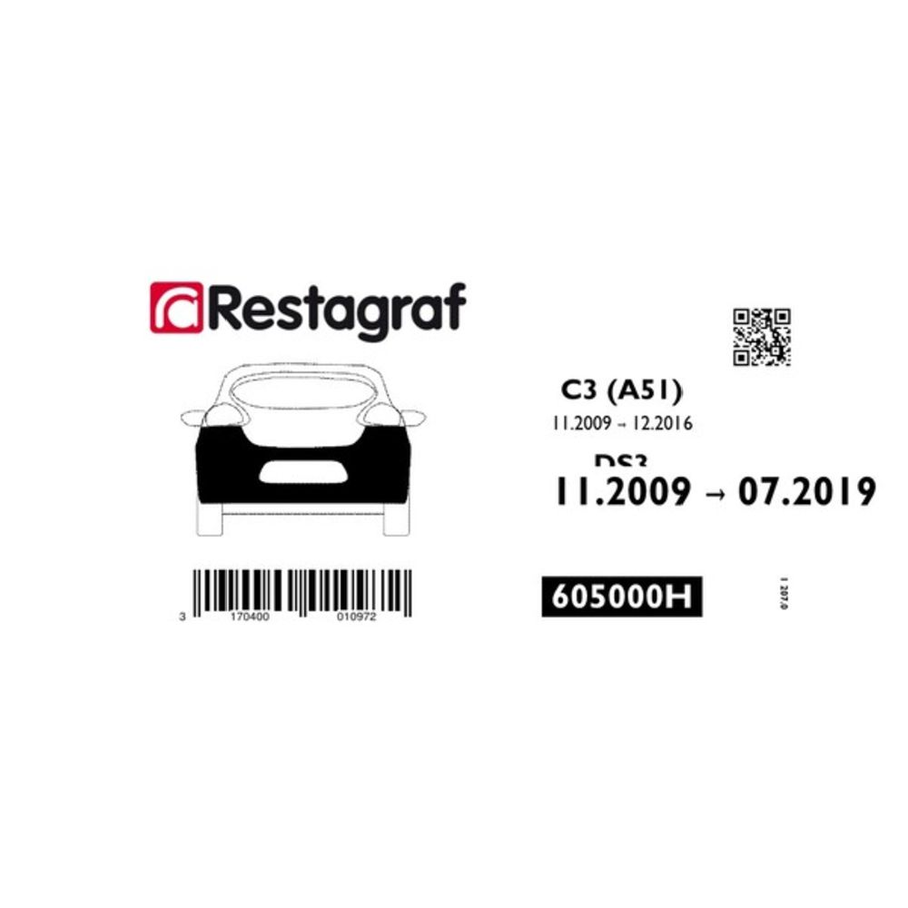 Kiinnikesarja Citroen takapuskuri 605000H 11 osaa