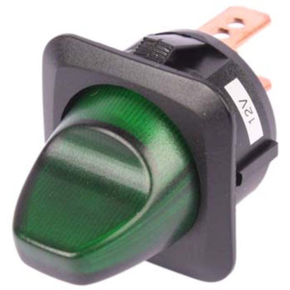 Strömbytare 12 V/16 A grön