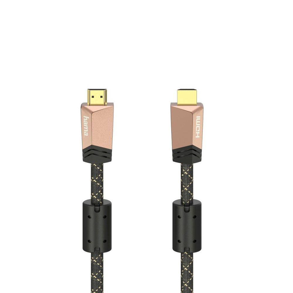 Hama HDMI-kabel, HDMI hane – HDMI hane, "Premium", 4K, Ethernet, 1,5 m