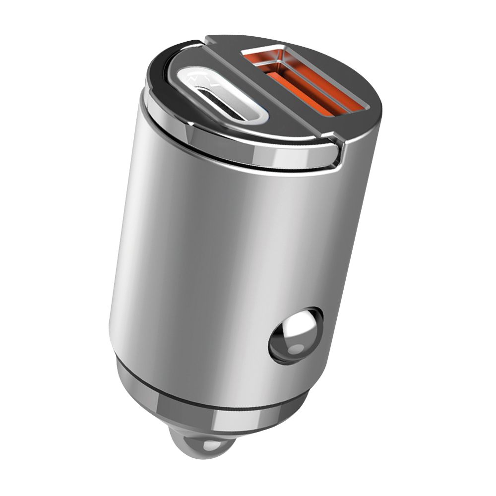 Cloudberry 6,0 A Mini autolaadija, PD USB-C + USB-A, 30 W