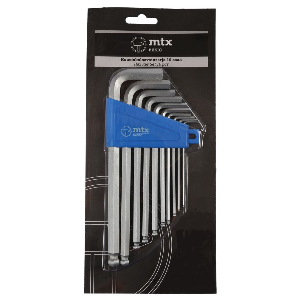 MTX Tools Basic kuuskantvõtmed, 1,5—10 mm