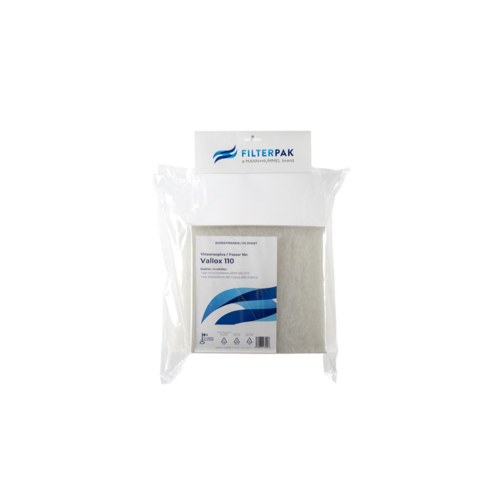 Filterpak Vallox 110 pientalosuodatinpakkaus