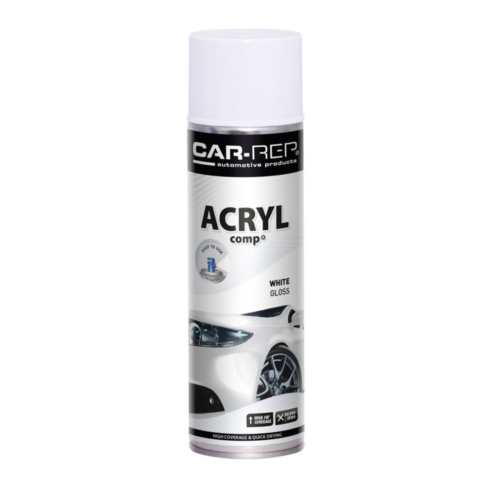 CAR-REP ACRYLcomp Akryylimaali valkoinen kiiltävä 500 ml