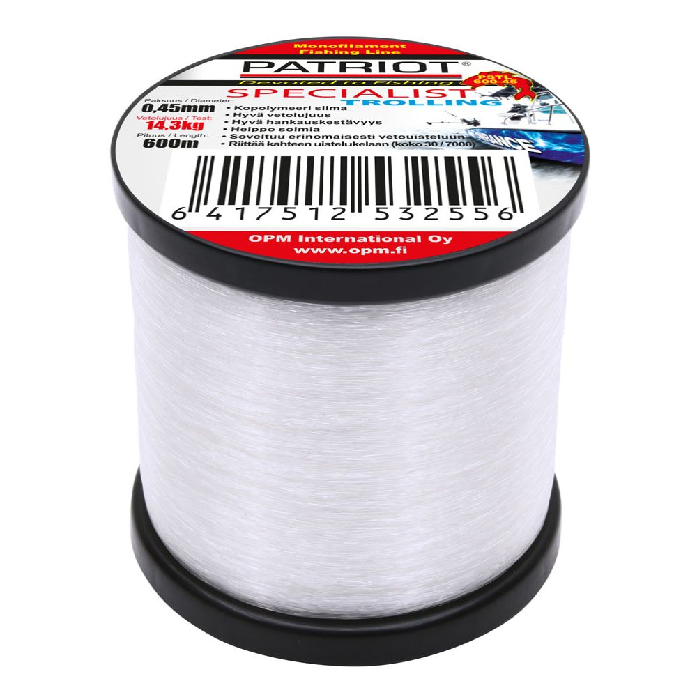 Patriot Specialist Trolling monofiilisiima 0,45 mm 14,3 kg 600 m