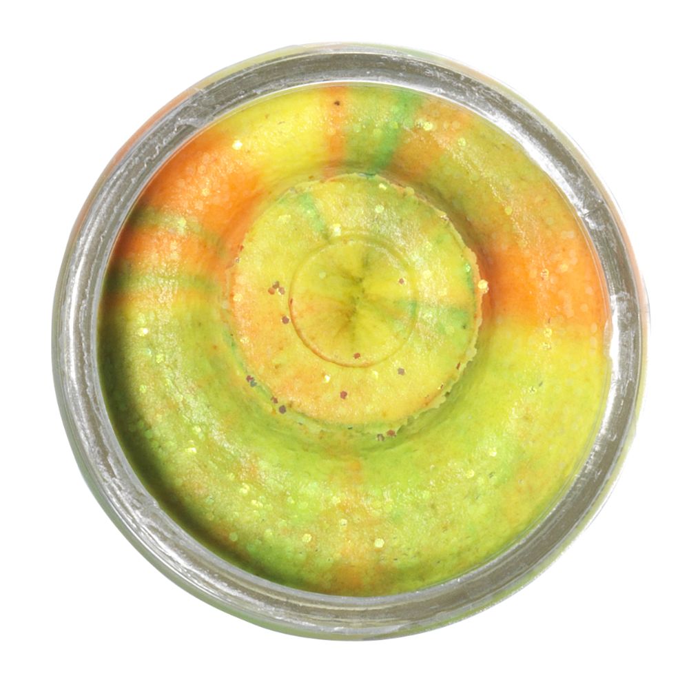 Berkley PowerBait Glitter Trout syöttitahna Rainbow valkosipuli 50 g
