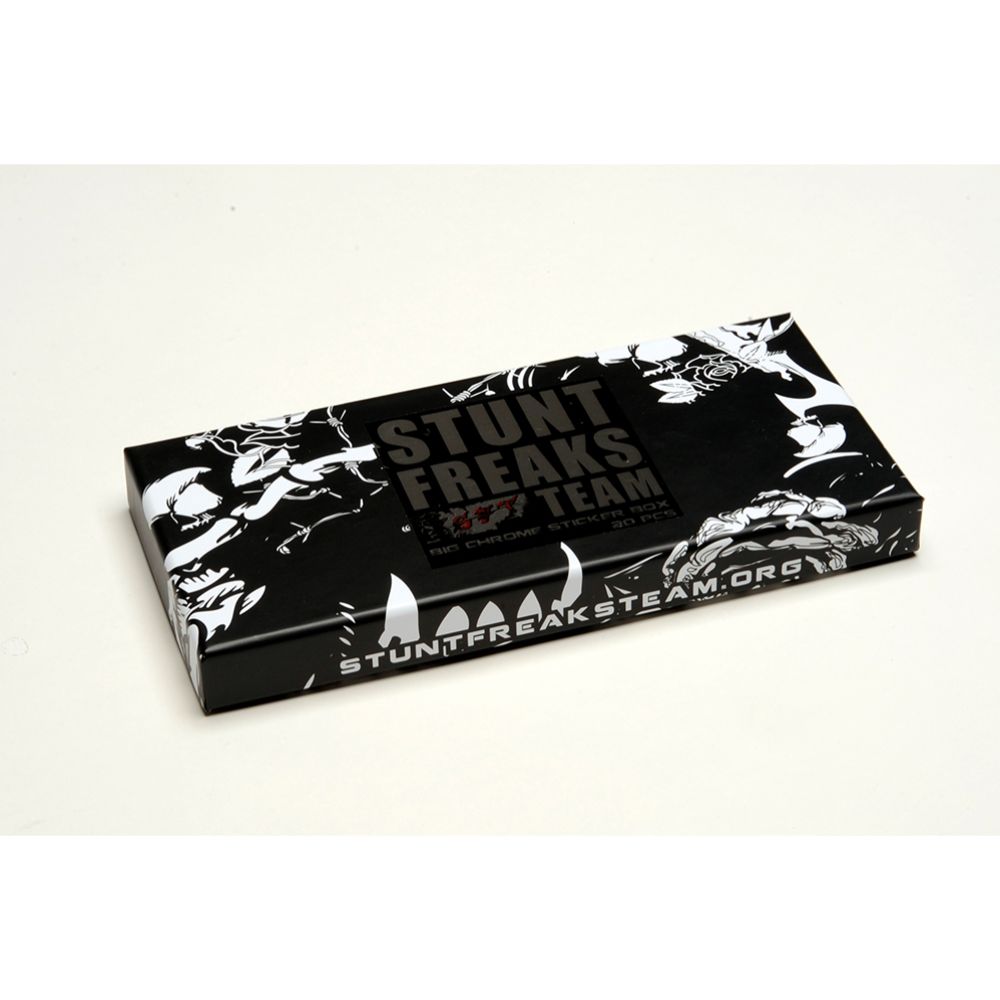 Stunt Freaks Team Sticker Box Big Sticker Chrome 20 kpl