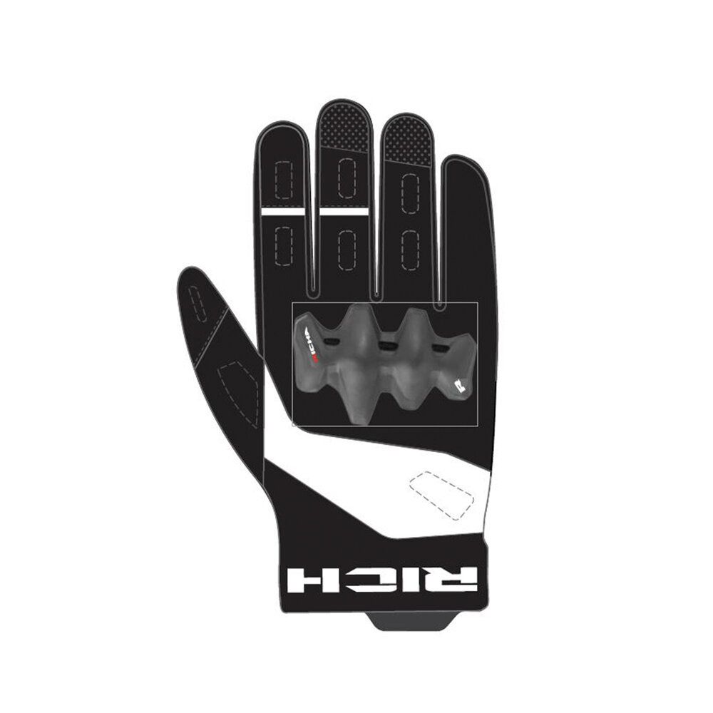 Richa Jetstream ajohanskat musta/valkoinen