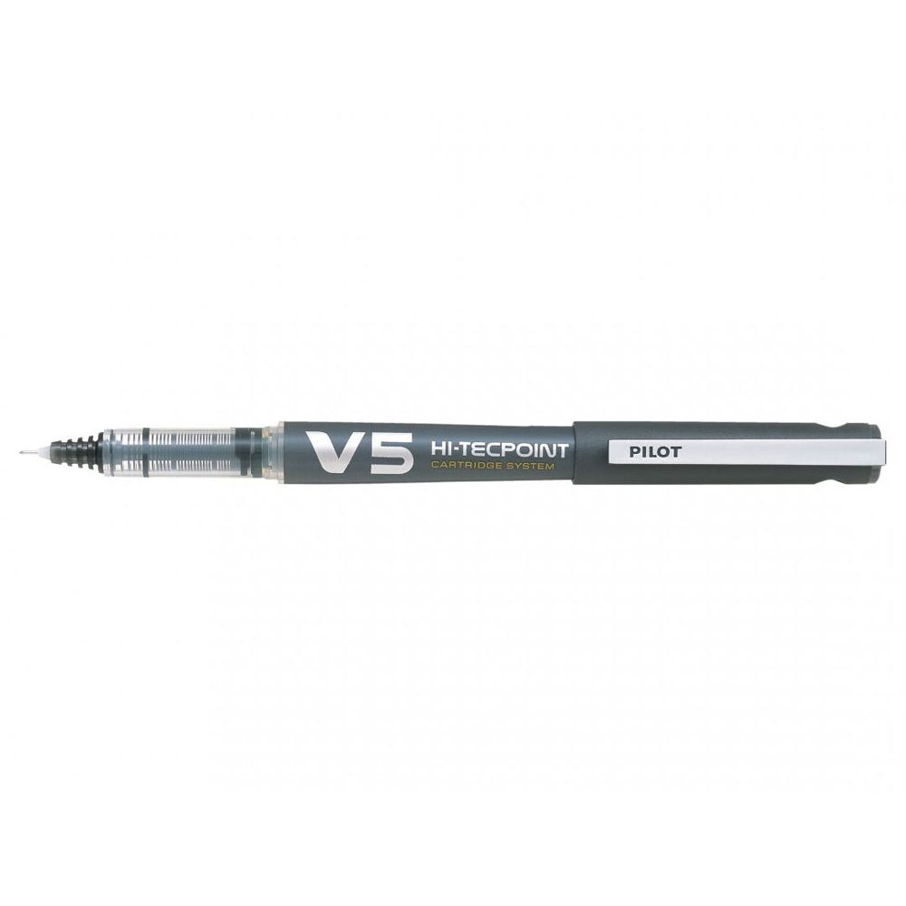 Pilot V5 Hi-Tecpoint kulspetspenna med flytande svart bläck 0,5 mm