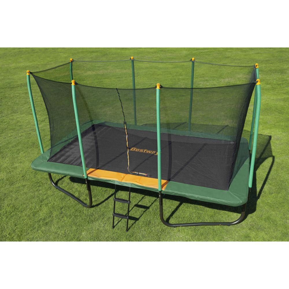 Bestway Xtreme Air rektangulär studsmatta 4,57 m x 2,74 m med skyddsnät