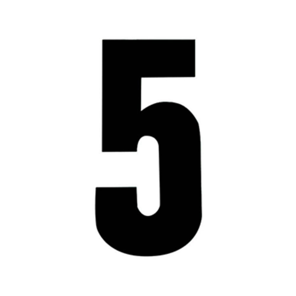 Pisla majanumbrikleebis 5 must 170 mm