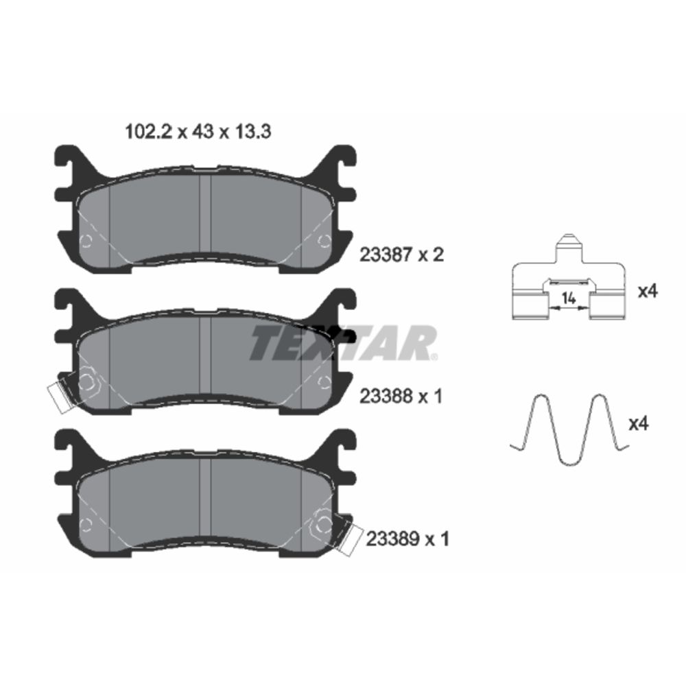 Piduriklotside komplekt 97-23231
