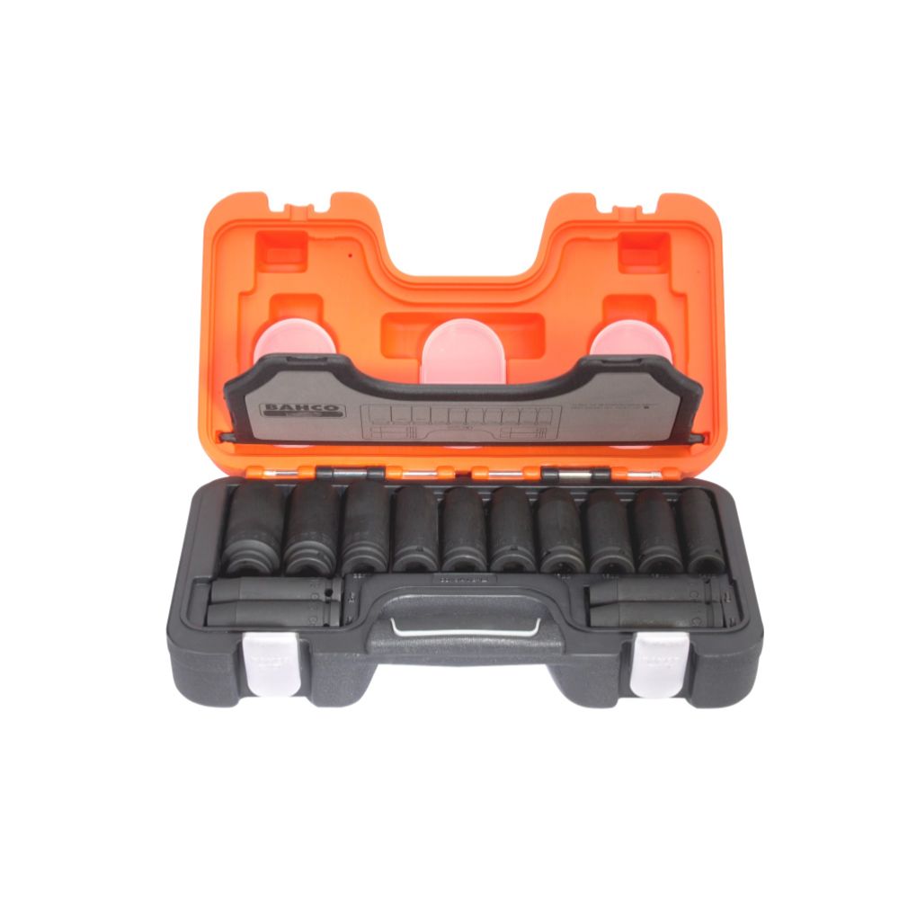 Bahco DD/S14 14-osaline pikkade jõupadrunite komplekt, 1/2", 10—27 mm