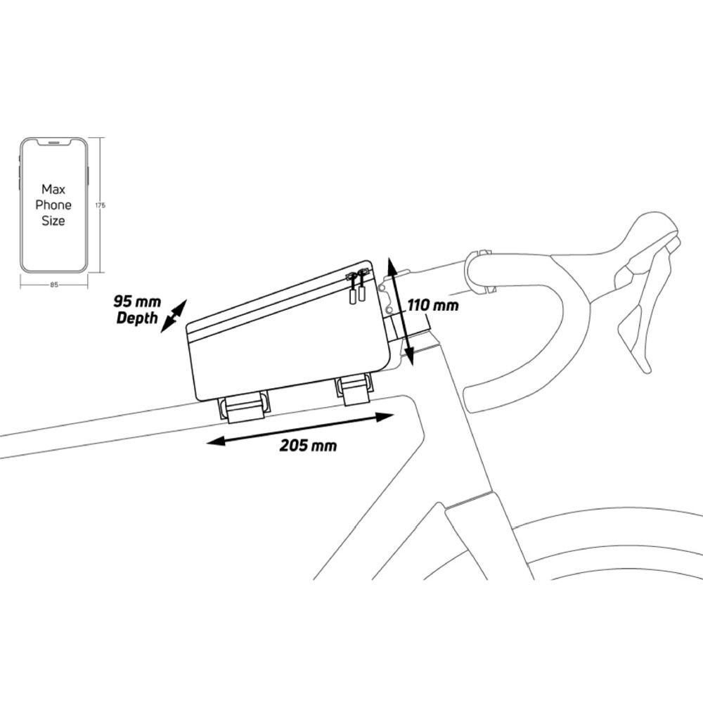 Zefal Console Pack T2 cykelväska, ram